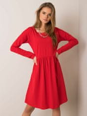 RUE PARIS Červené melanžové šaty, velikost s