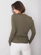 RUE PARIS Khaki svetr s v-neck, velikost m