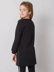 Kraftika Černá tunika pro dívky s dlouhým rukávem, velikost 110