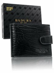 BADURA Černá kožená pánská peněženka, 5903051053238