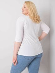 BASIC FEEL GOOD Bílá viskózní halenka plus velikost, velikost 3xl