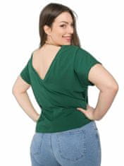 BASIC FEEL GOOD Tmavě zelená plus velikost bavlněné tričko, velikost 4xl