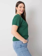 BASIC FEEL GOOD Tmavě zelená plus velikost bavlněné tričko, velikost 4xl