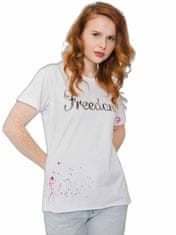 Kraftika Bílé dámské tričko s nápisem, velikost m
