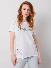 Kraftika Bílé dámské tričko s nápisem, velikost m