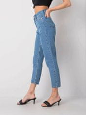 RUE PARIS Modré džíny s vysokým pasem, velikost 30
