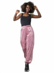 RUE PARIS Růžové velurové kalhoty, velikost xl
