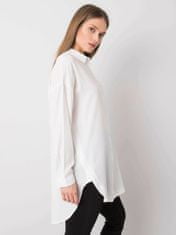 RUE PARIS Bílá dlouhá dámská košile, velikost l