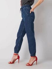 RUE PARIS Modré džíny s vysokým pasem, velikost 27