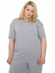 BASIC FEEL GOOD Šedá plus velikost bavlněné tričko, velikost 3xl