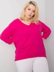 BASIC FEEL GOOD Fuchsie plus velikost bavlna mikina, velikost 2xl