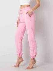 RUE PARIS Světle růžové dámské sportovní kalhoty