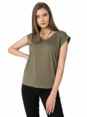 RUE PARIS Khaki dámská pruhovaná halenka, velikost xl