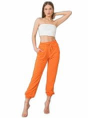 RUE PARIS Oranžové dámské sportovní kalhoty, velikost s