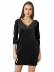 RUE PARIS Černé šaty s velur, velikost s, 2016102882466