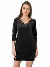 RUE PARIS Černé šaty s velur, velikost m, 2016102882473