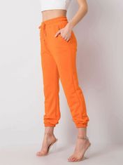 RUE PARIS Oranžové dámské sportovní kalhoty, velikost s