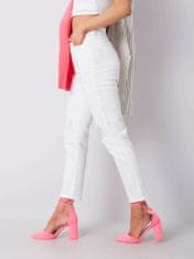 RUE PARIS Bílé džíny s vysokým pasem, velikost 28