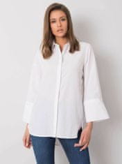 RUE PARIS Bílá bavlněná košile, velikost xl