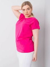 BASIC FEEL GOOD Fuchsia tričko plus velikost z bavlny, velikost 2xl