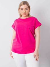 BASIC FEEL GOOD Fuchsia tričko plus velikost z bavlny, velikost 2xl