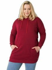 BASIC FEEL GOOD Vínová bavlna plus velikost mikina s kapucí, velikost 3xl