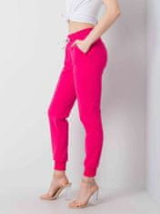 RUE PARIS Růžové bavlněné sportovní kalhoty, velikost s