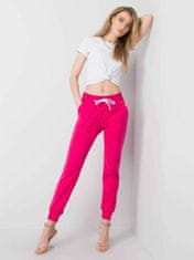 RUE PARIS Růžové bavlněné sportovní kalhoty, velikost s