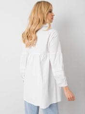 RUE PARIS Bílá dámská dlouhá košile, velikost s