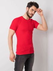 MECHANICH Červené pletené pánské tričko, velikost s