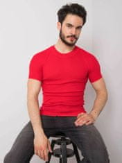 MECHANICH Červené pletené pánské tričko, velikost s