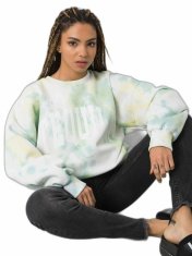 RUE PARIS Zelená mikina s efektem tie dye, velikost l / xl