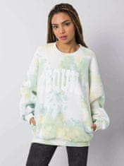 RUE PARIS Zelená mikina s efektem tie dye, velikost l / xl