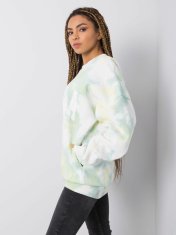 RUE PARIS Zelená mikina s efektem tie dye, velikost l / xl