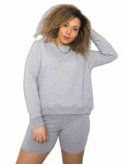 BASIC FEEL GOOD Šedá mikina plus size bez kapuce, velikost 2xl