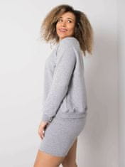 BASIC FEEL GOOD Šedá mikina plus size bez kapuce, velikost 2xl