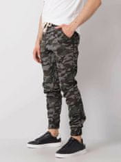 MECHANICH Hnědé pánské kalhoty ve stylu military, velikost s