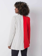 ITALY MODA Bílá a červená dámská bunda