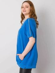 RELEVANCE Modré ženy plus velikost bavlna halenka