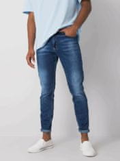 Kraftika Modré pánské pravidelné džíny s odřeninami, velikost 2xl