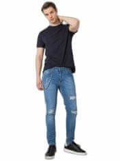 Kraftika Modré pánské džíny s odřeninami, velikost 2xl