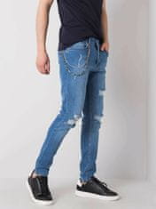 Kraftika Modré pánské džíny s odřeninami, velikost 2xl
