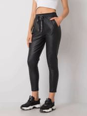 Kraftika Černé dámské kalhoty z umělé kůže, velikost 2xl