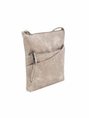 F & B Tmavě béžová ekologická kožená taška s kapsami