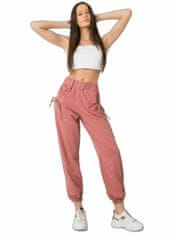 FANCY Špinavé růžové sportovní kalhoty s volánky, velikost s / m