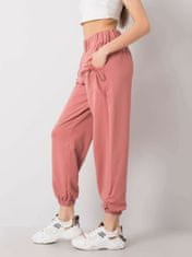 FANCY Špinavé růžové sportovní kalhoty s volánky, velikost s / m