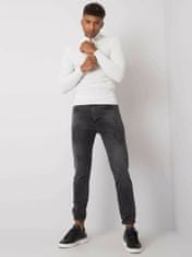Kraftika Černé pánské džíny s odřeninami, velikost l