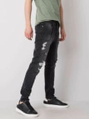 Kraftika Černé pánské džínové kalhoty, velikost 2xl