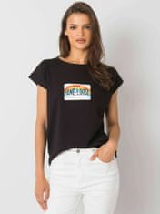 FANCY Černé bavlněné dámské tričko