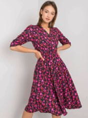Kraftika Rue paris růžové květinové šaty, velikost xl